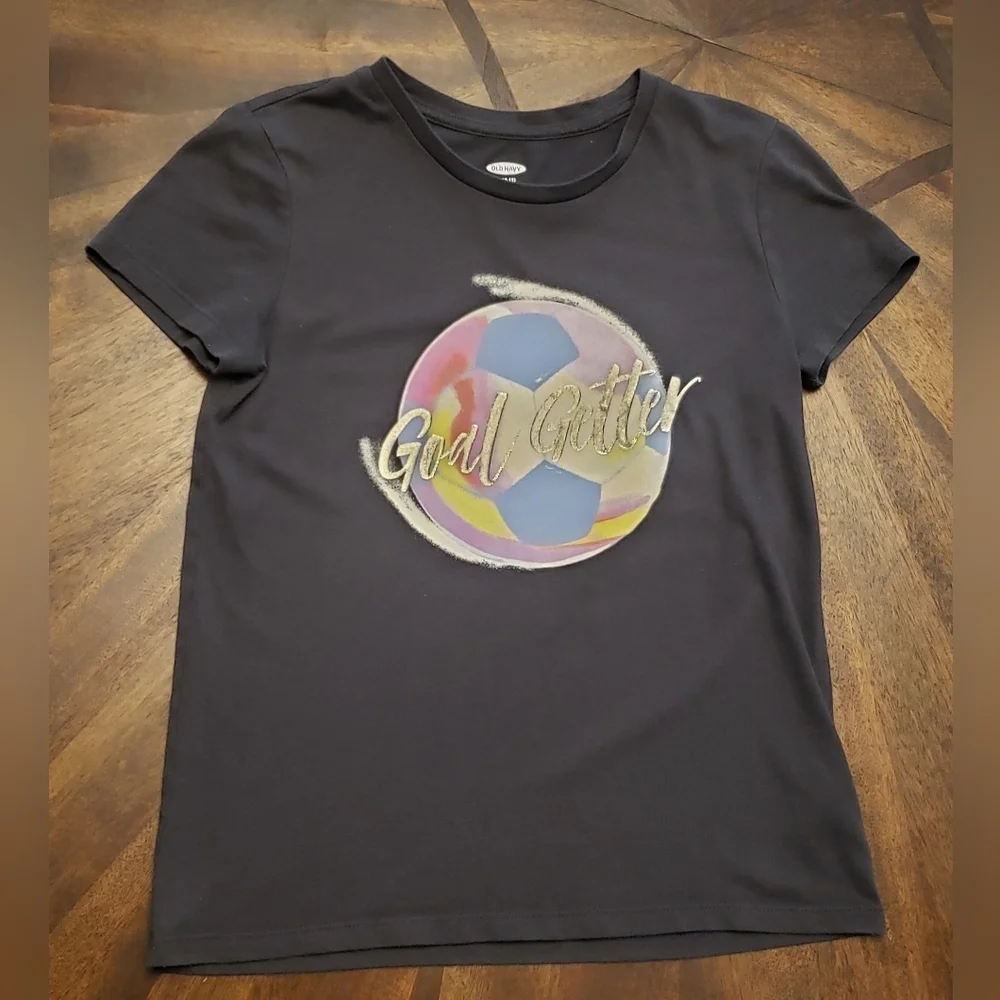 Old Navy Girls Soccer Graphic Tee 